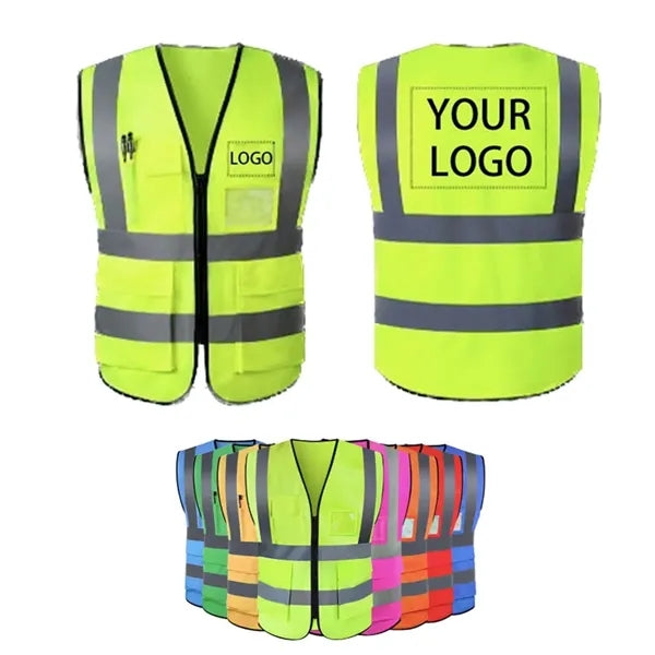 Multi Pocket High Visibility Reflective Safety Vest