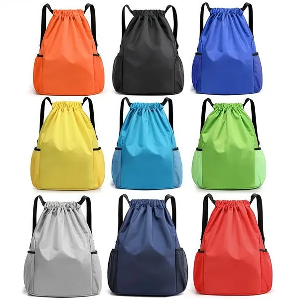 Lightweight Drawstring Backpack with Pockets