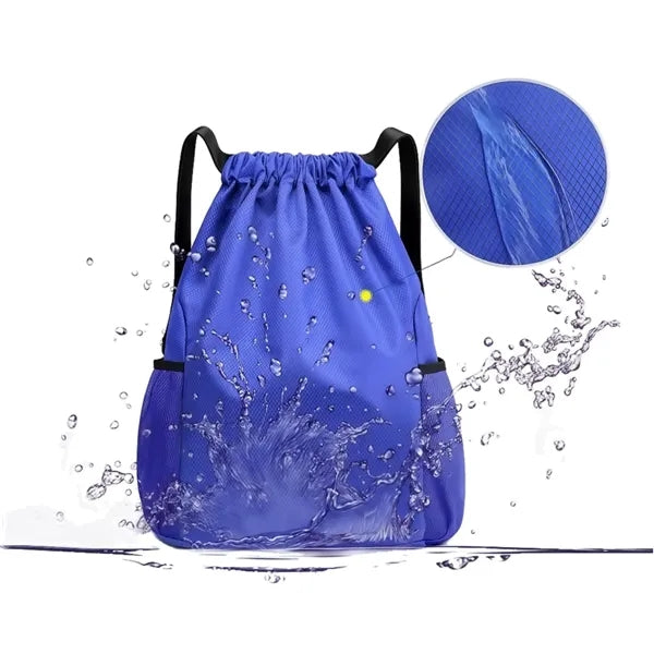 Lightweight Drawstring Backpack with Pockets