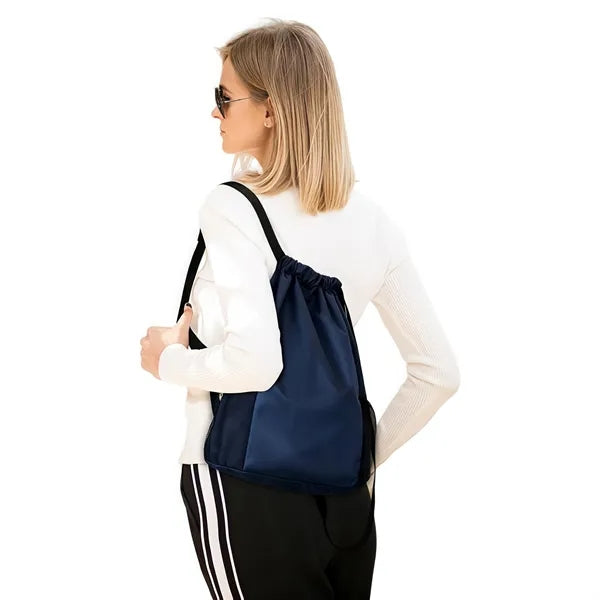 Lightweight Drawstring Backpack with Pockets