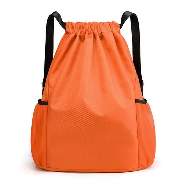 Lightweight Drawstring Backpack with Pockets