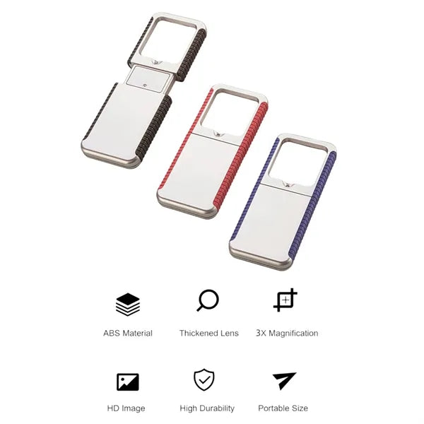 Retractable Magnifier with LED Light