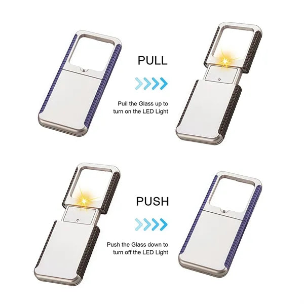 Retractable Magnifier with LED Light