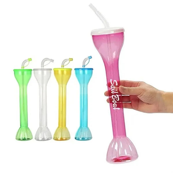 21oz Juice beverage dumbbell plastic cup