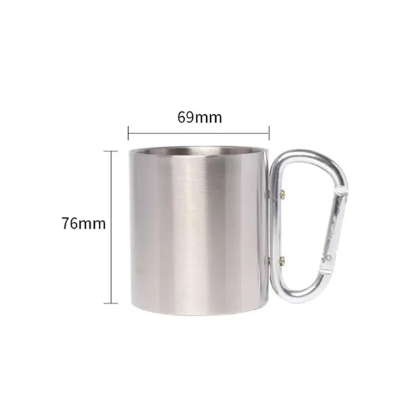 13Oz. Stainless Steel Mug with Carabiner Handle