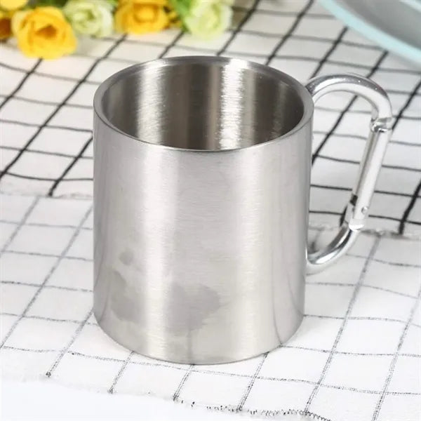 13Oz. Stainless Steel Mug with Carabiner Handle