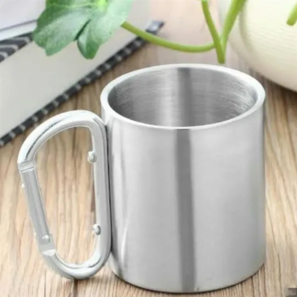 13Oz. Stainless Steel Mug with Carabiner Handle