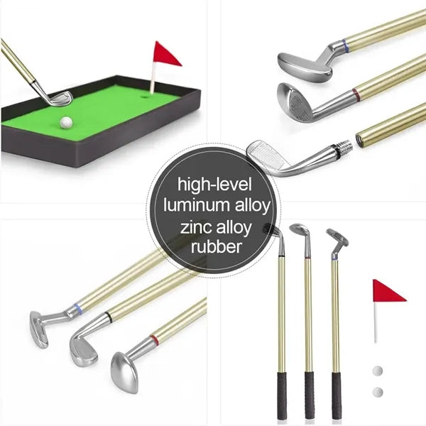 Mini Desktop Golf Pen Gift Set