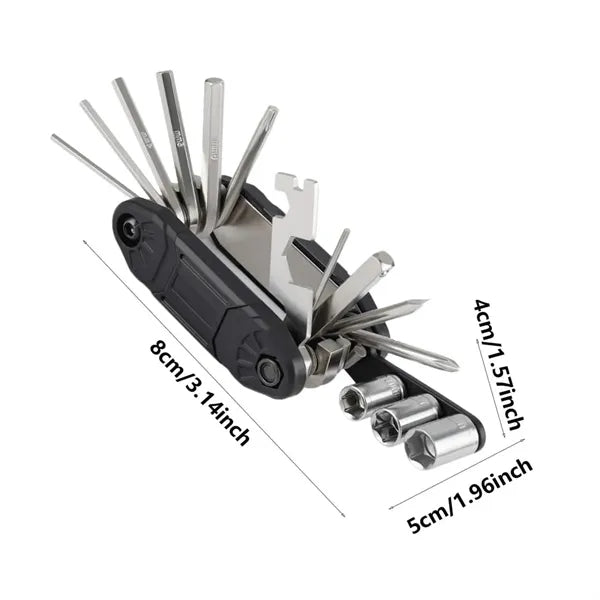 Multi Tool Folding Repair Kit with Hex Wrenches and Sockets
