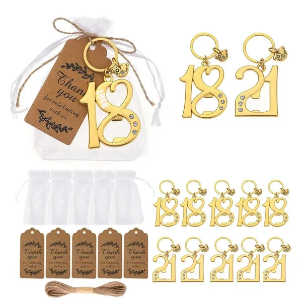 Digital Bottle Openers Keychain 18 Birthday Gift Keyring