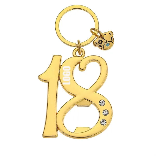 Digital Bottle Openers Keychain 18 Birthday Gift Keyring