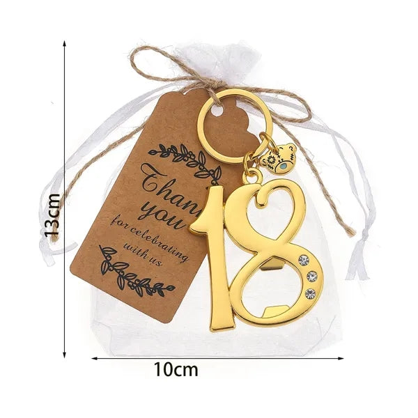 Digital Bottle Openers Keychain 18 Birthday Gift Keyring