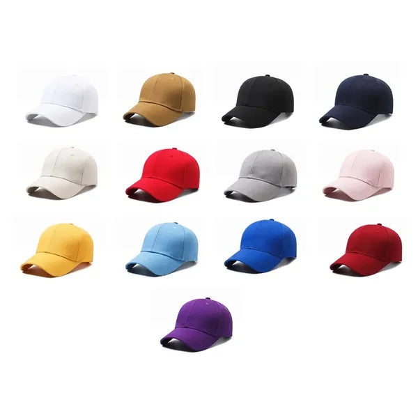 Adjustable Cotton Baseball Cap with Multiple Color Options