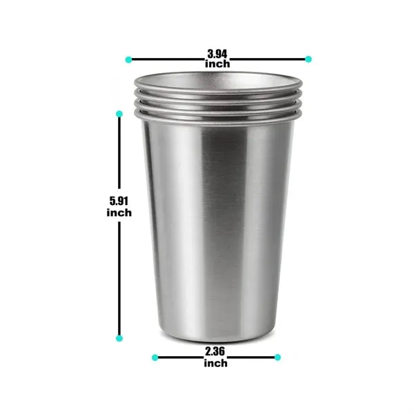 12/17Oz. Stainless Steel Drinking Cup Beer Tumblers
