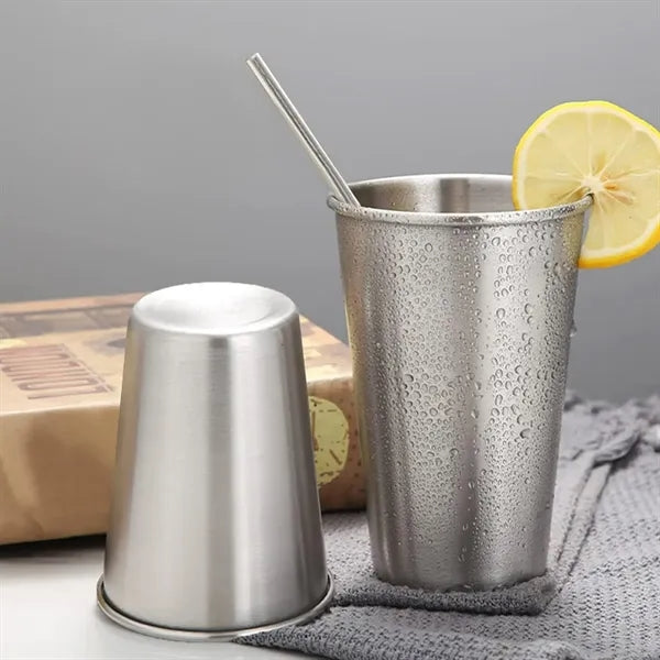 12/17Oz. Stainless Steel Drinking Cup Beer Tumblers