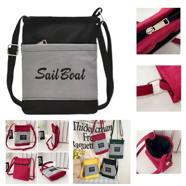 Crossbody Canvas Cell Phone Bag
