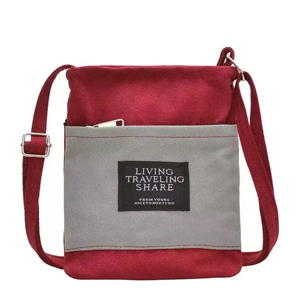 Crossbody Canvas Cell Phone Bag