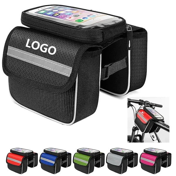 Bike Front Frame Bag with Touch Screen Phone Holder