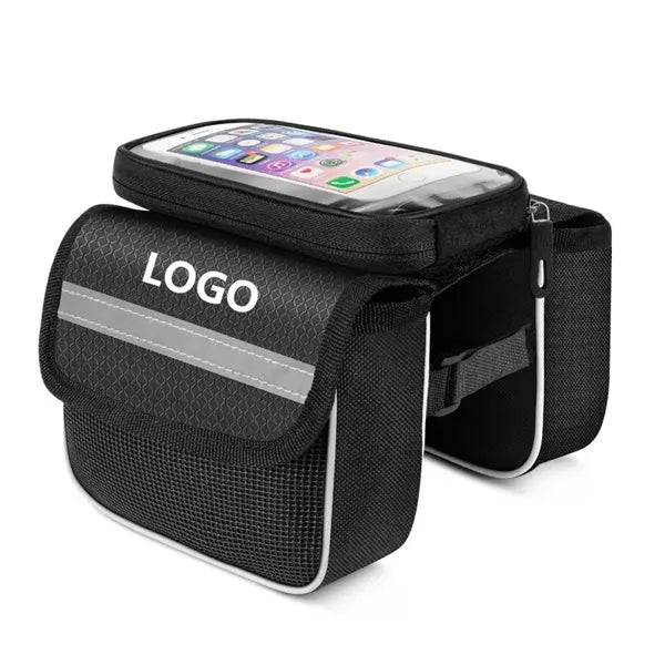 Bike Front Frame Bag with Touch Screen Phone Holder
