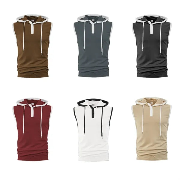 Sleeveless Hoodie Tank Tops for Men