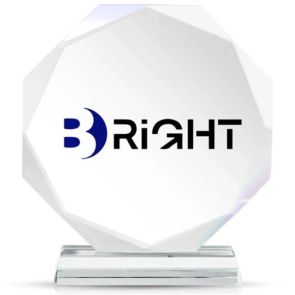 Octagon Diamond Shape Crystal Award