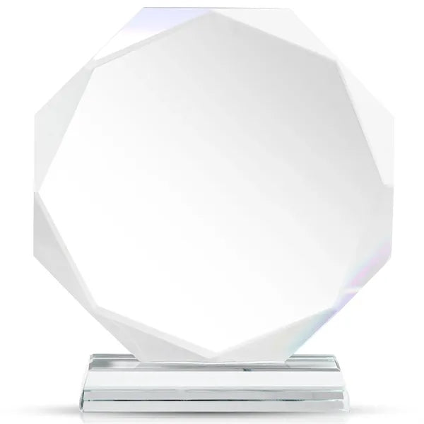 Octagon Diamond Shape Crystal Award