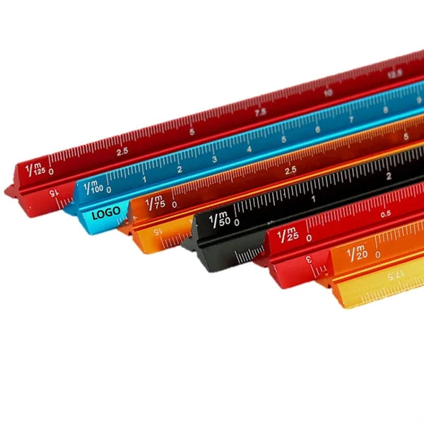 6'' Aluminum Architectural Triangular Pocket Scale Ruler