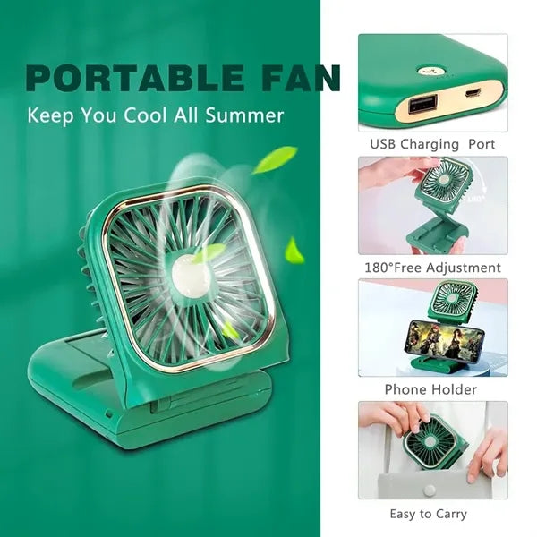 5 in 1 Mini Portable Rechargeable Fan