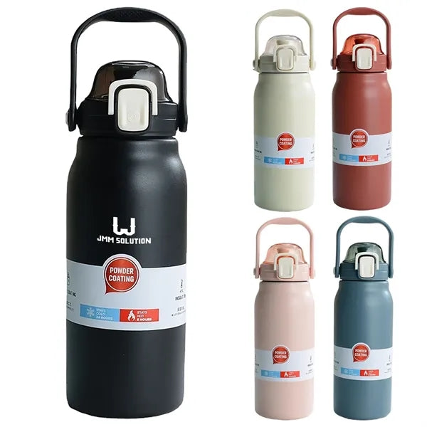 43oz Stainless Steel Insulated Water Bottle w/ Straw