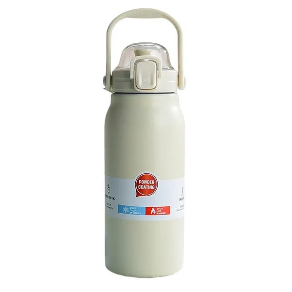 43oz Stainless Steel Insulated Water Bottle w/ Straw