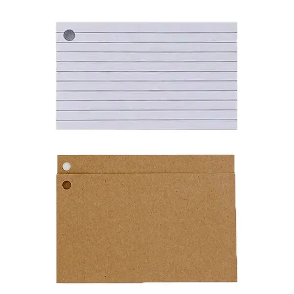 100PCS Double Sided Lined Index Notecards