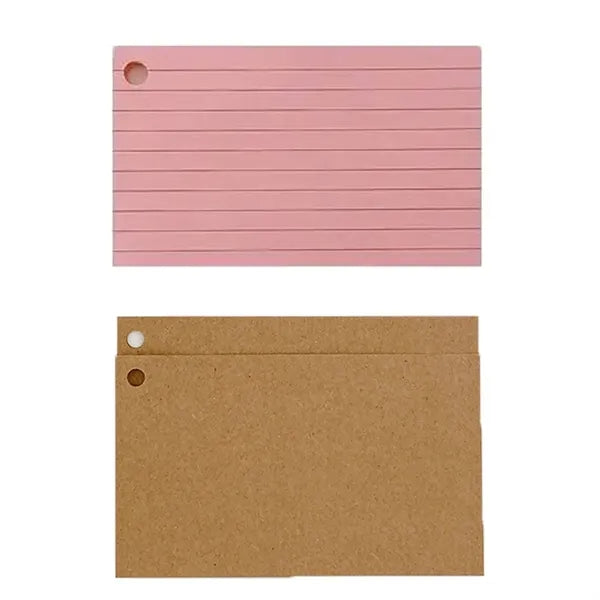 100PCS Double Sided Lined Index Notecards