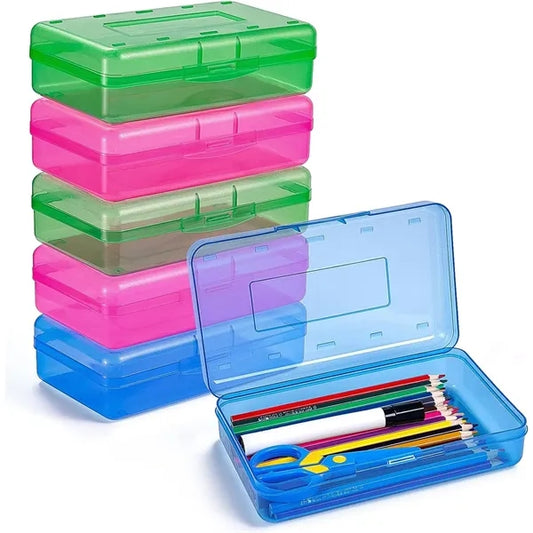 Pencil Case Box With Lid Snap Closure
