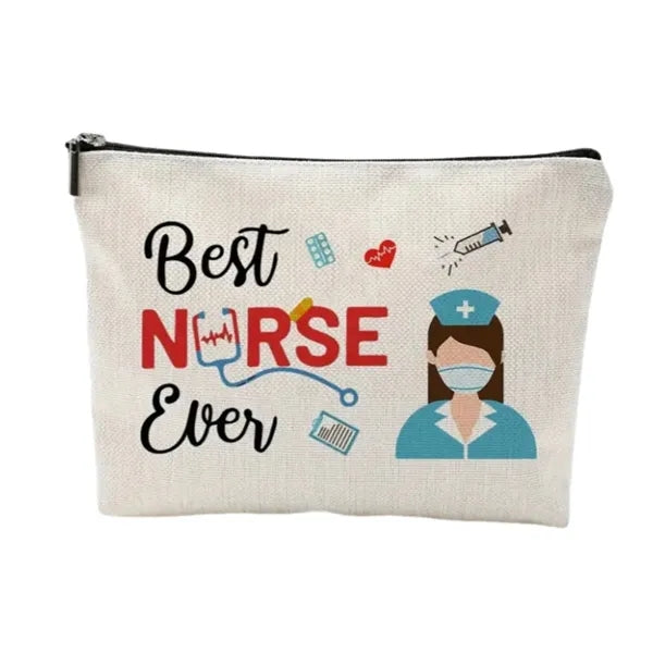 Large Cotton Linen Travel Cosmetic Bag