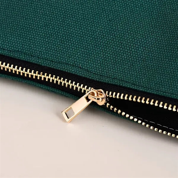 Zipper Cosmetic Storage Canvas Stationery Bag