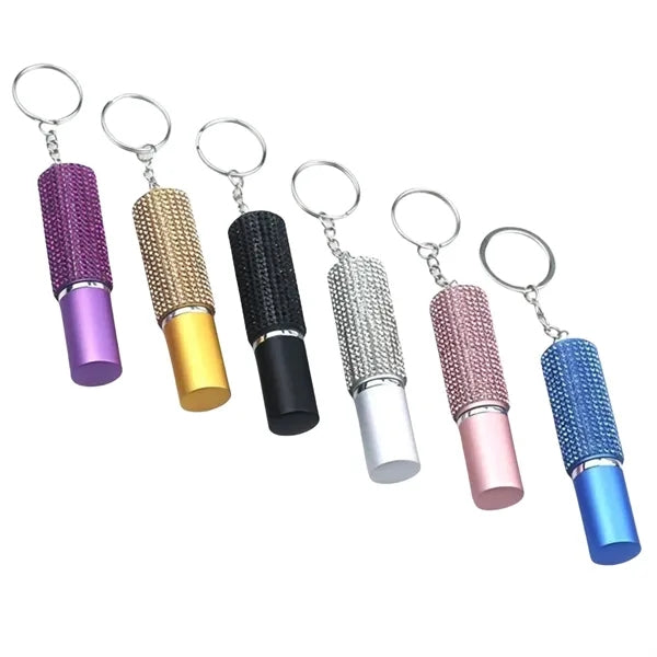 Diamond-Accented Portable Perfume Spray Bottle