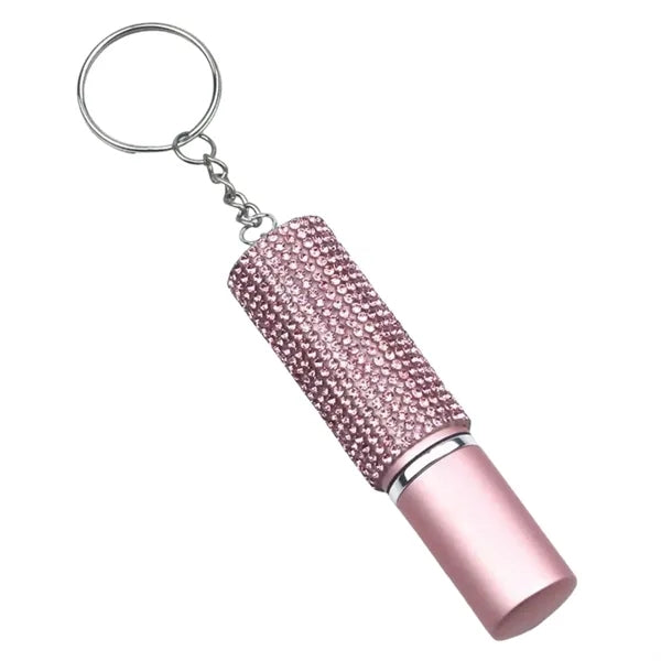 Diamond-Accented Portable Perfume Spray Bottle