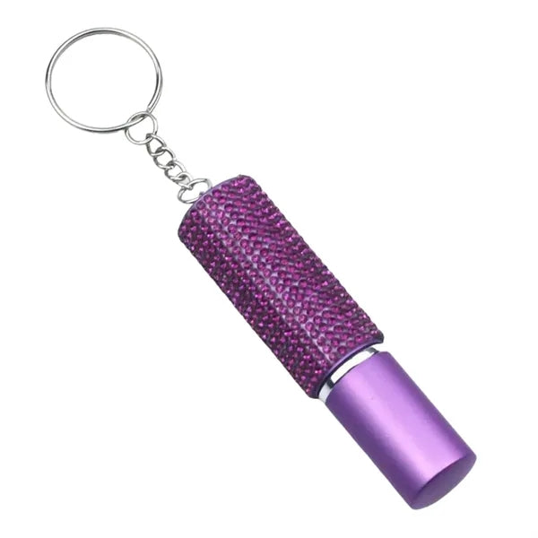 Diamond-Accented Portable Perfume Spray Bottle