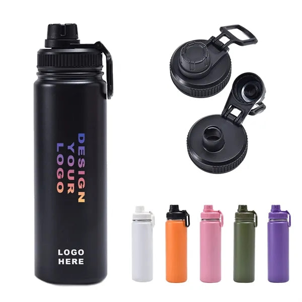 25oz Double-Wall Stainless Steel Water Bottle with Easy Cary