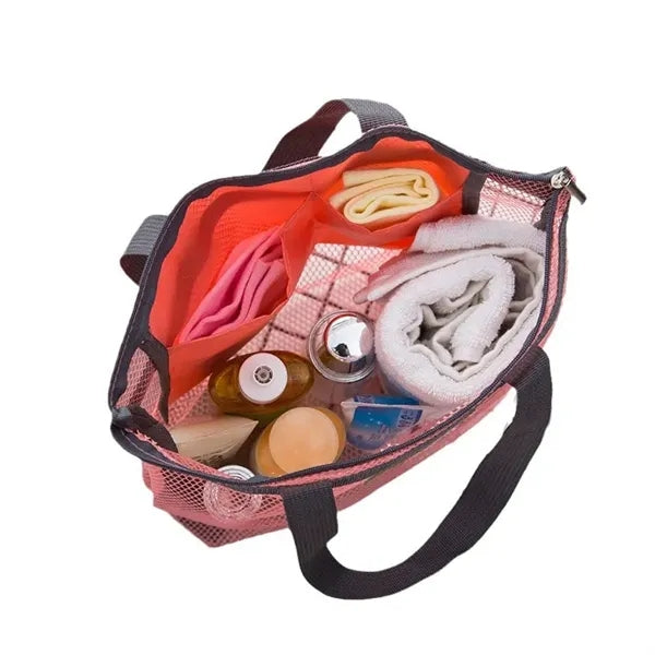 Mesh Cosmetic Travel Beach Bath Shower Toiletry Bag