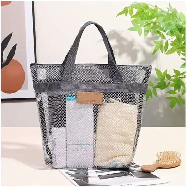 Mesh Cosmetic Travel Beach Bath Shower Toiletry Bag