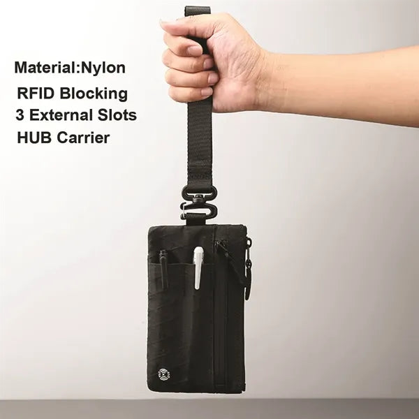 RFID Blocking Zip Clutch Card Wallet