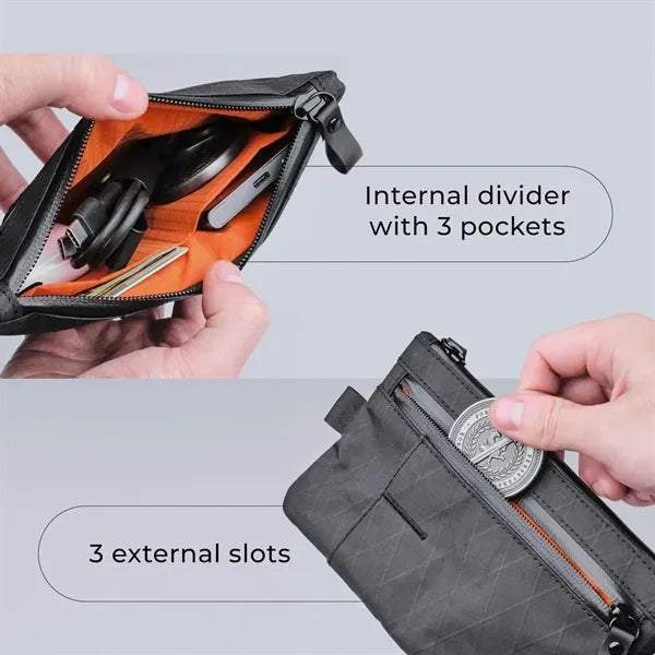 RFID Blocking Zip Clutch Card Wallet