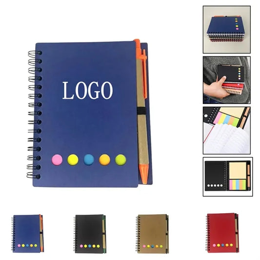 Portable Spiral Journal Notebook with Pen