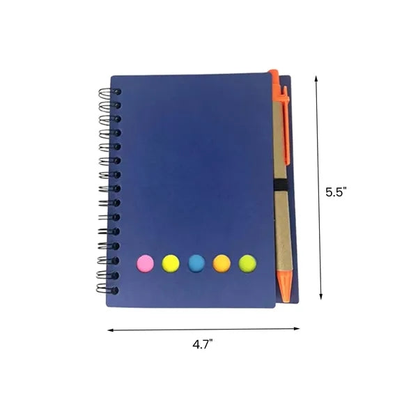 Portable Spiral Journal Notebook with Pen