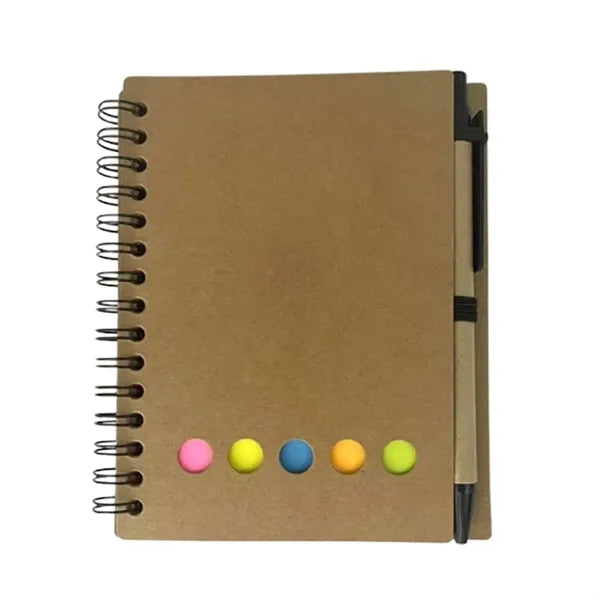 Portable Spiral Journal Notebook with Pen