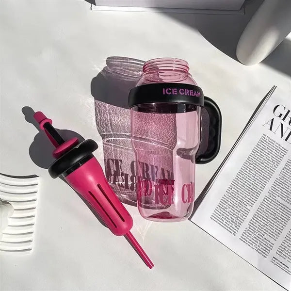 44oz Sports Water Bottle with Straw, Handle Dust Cover
