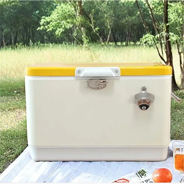 Portable Ice Chest Cooler with Bottle Opener