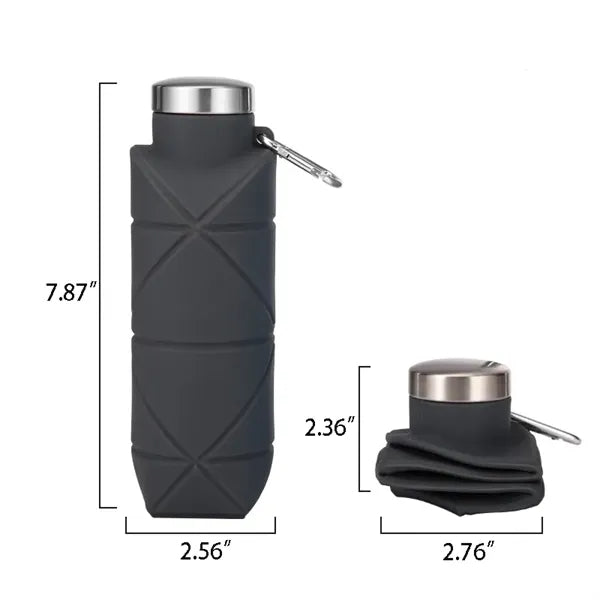 17 oz Collapsible Silicone Water Bottle