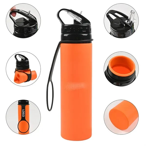 20oz Foldable Silicone Travel Water Bottle